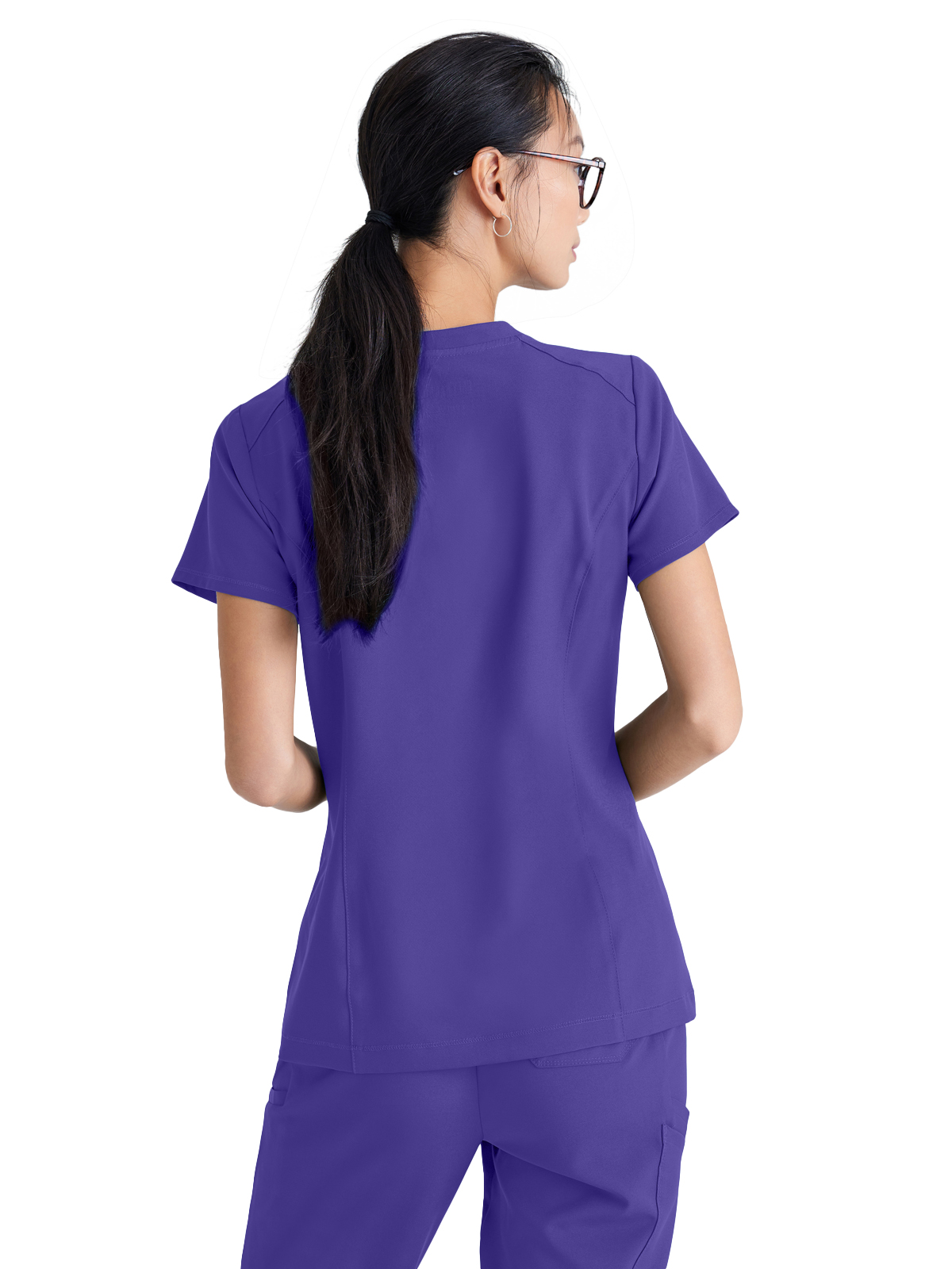 Grey's Anatomy Evolve Stretch - Women's One-Pocket Banded V-Neck Sway Scrub Top 3