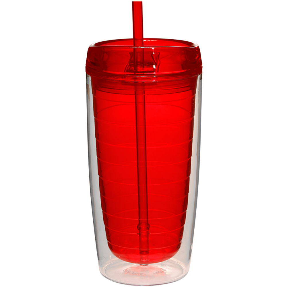 16 oz. Double Wall Tumblers with Straw 18