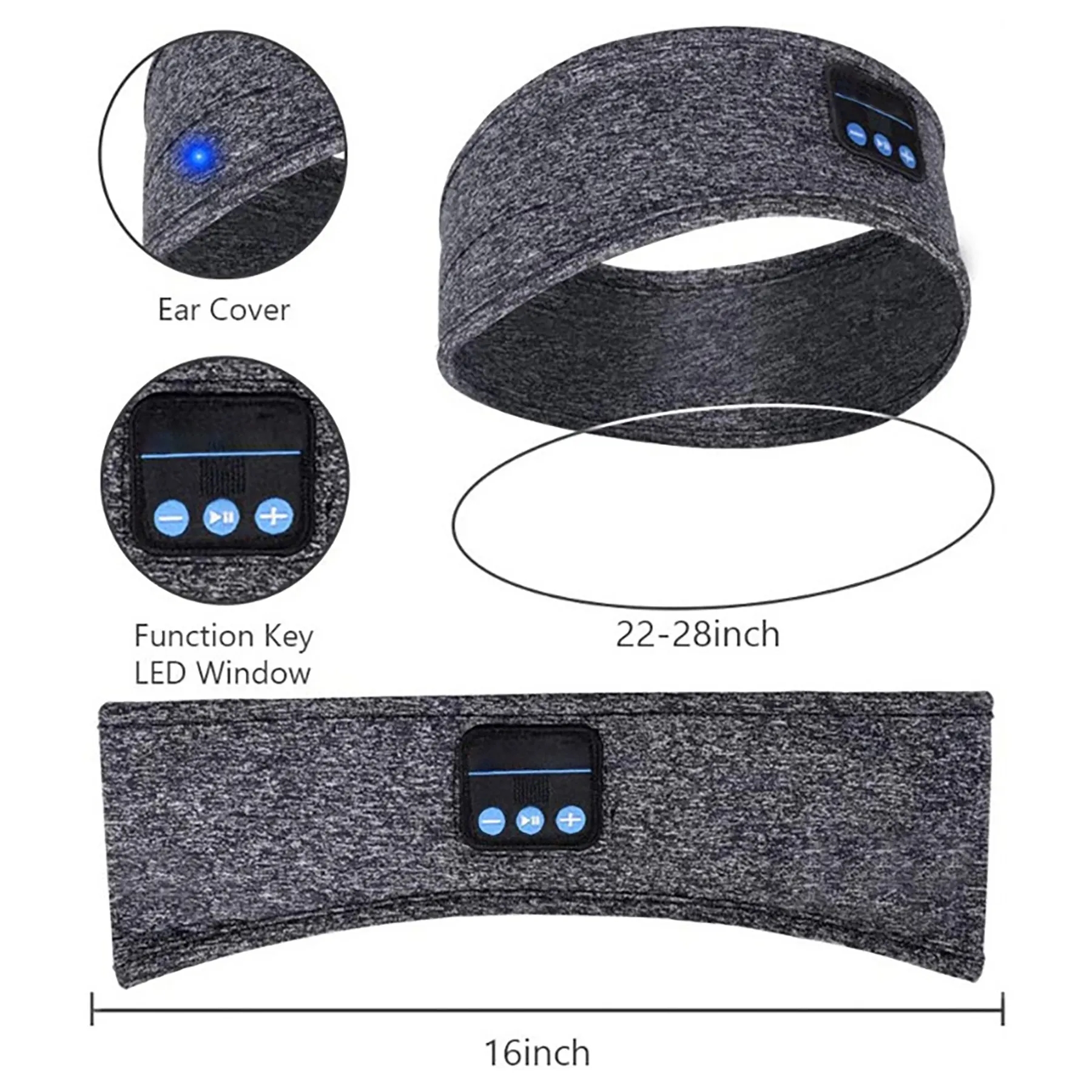 Sleep Headphones Wireless Headband Stretchable Bluetooth 2