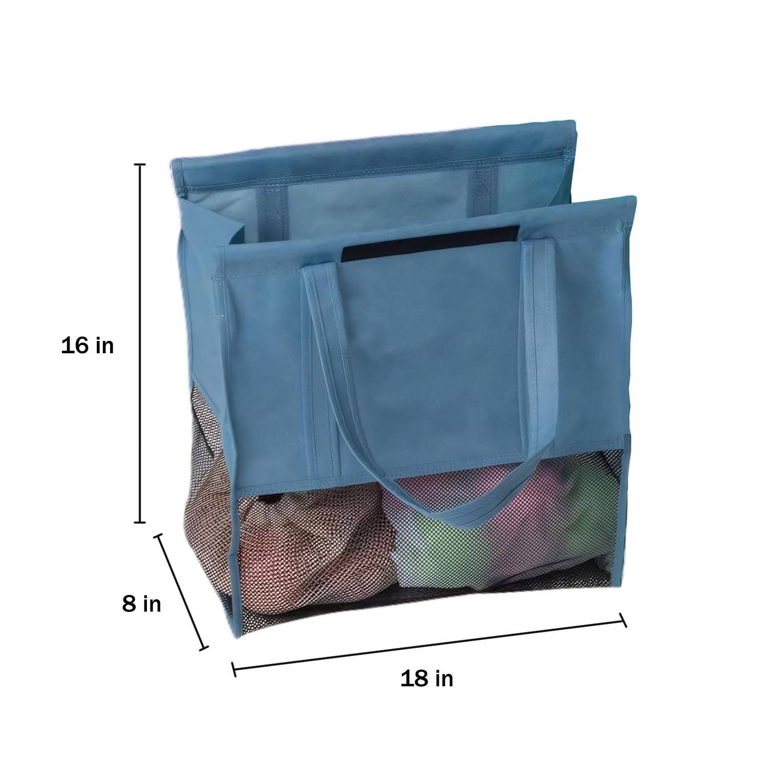 4 Pack Reusable Non-Woven Grocery Shopping Bags 6