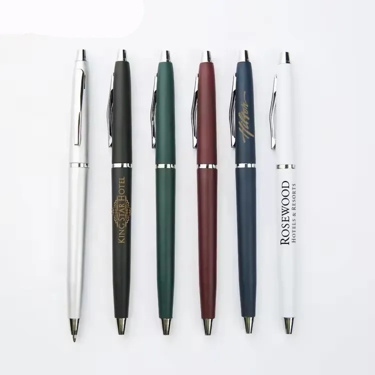 Plastic Slim Twist-Action Hotel Pen 2