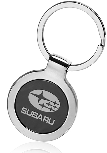 Round Two Tone Metal Keychain 1