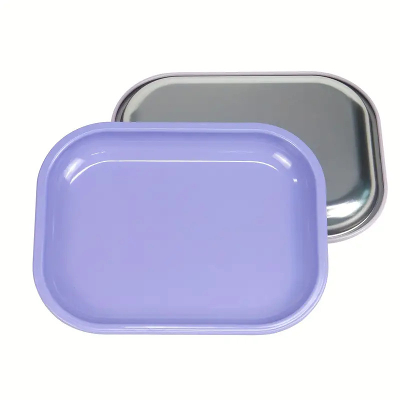 Metal 7.1" x 5.5" Rolling Tray 4