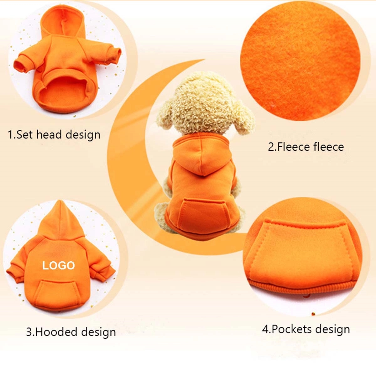 Pet Dog Hoodie With Pocket 2