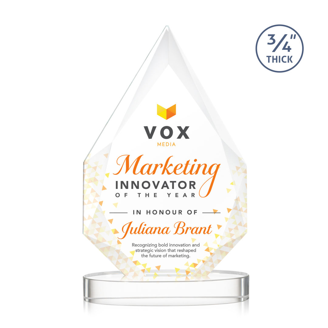 Hawthorne VividPrint™ Award on Alberton Base - Clear 3