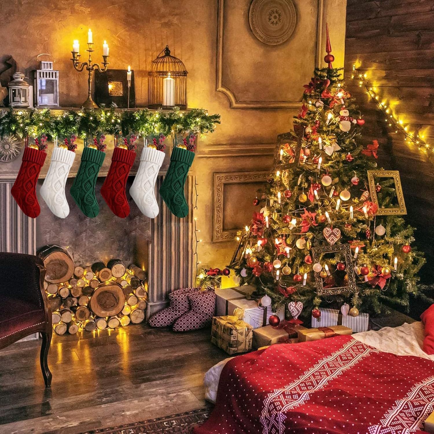 Knitted Christmas Stockings 4