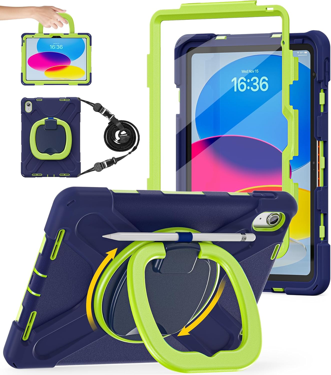 iBank ® Shockproof Case for iPad Air 13 M3 2025/ M2 2024, iPad Pro 12.9. Free Shipping 1