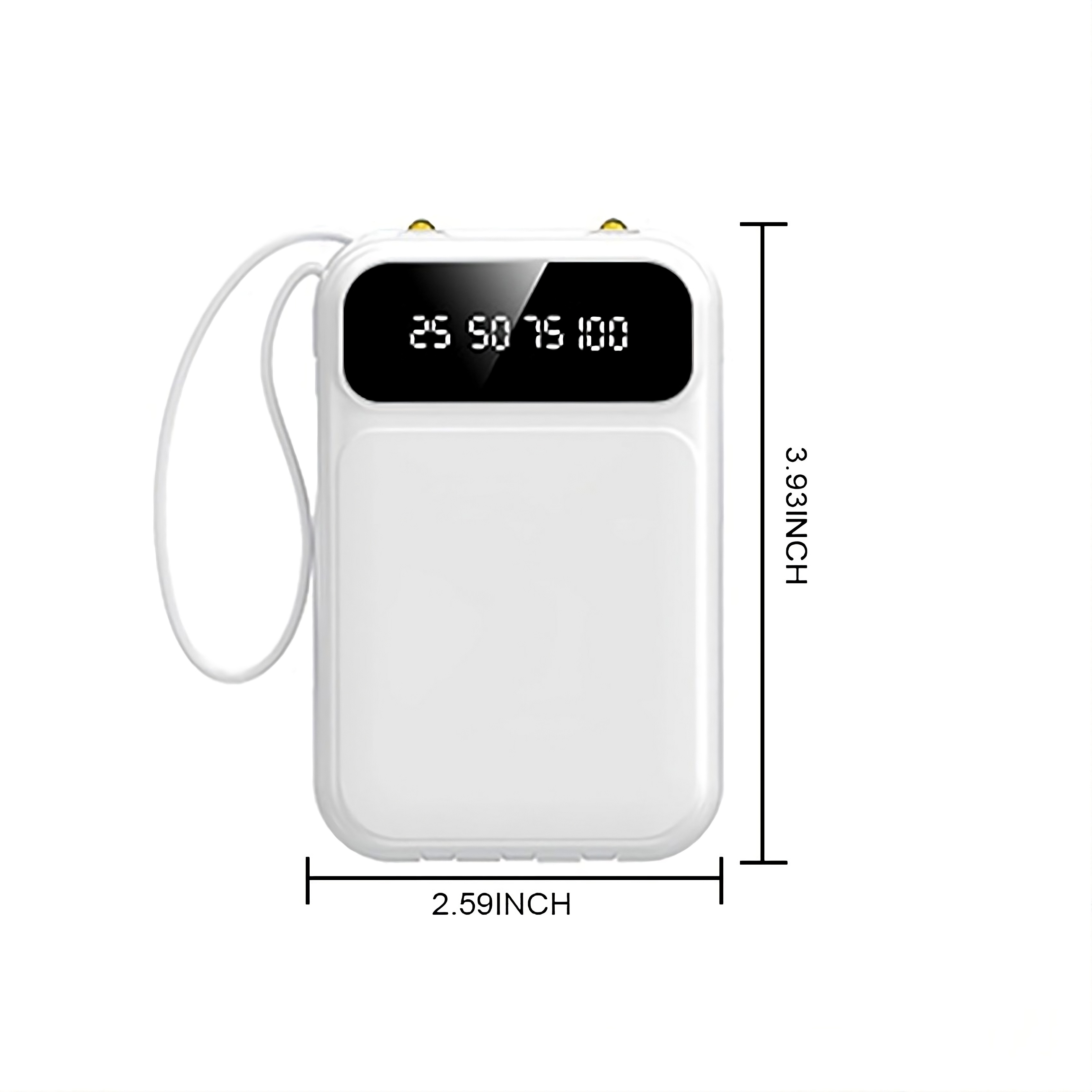 10,000 mAh Multi-Cable Flashlight Power Bank 3