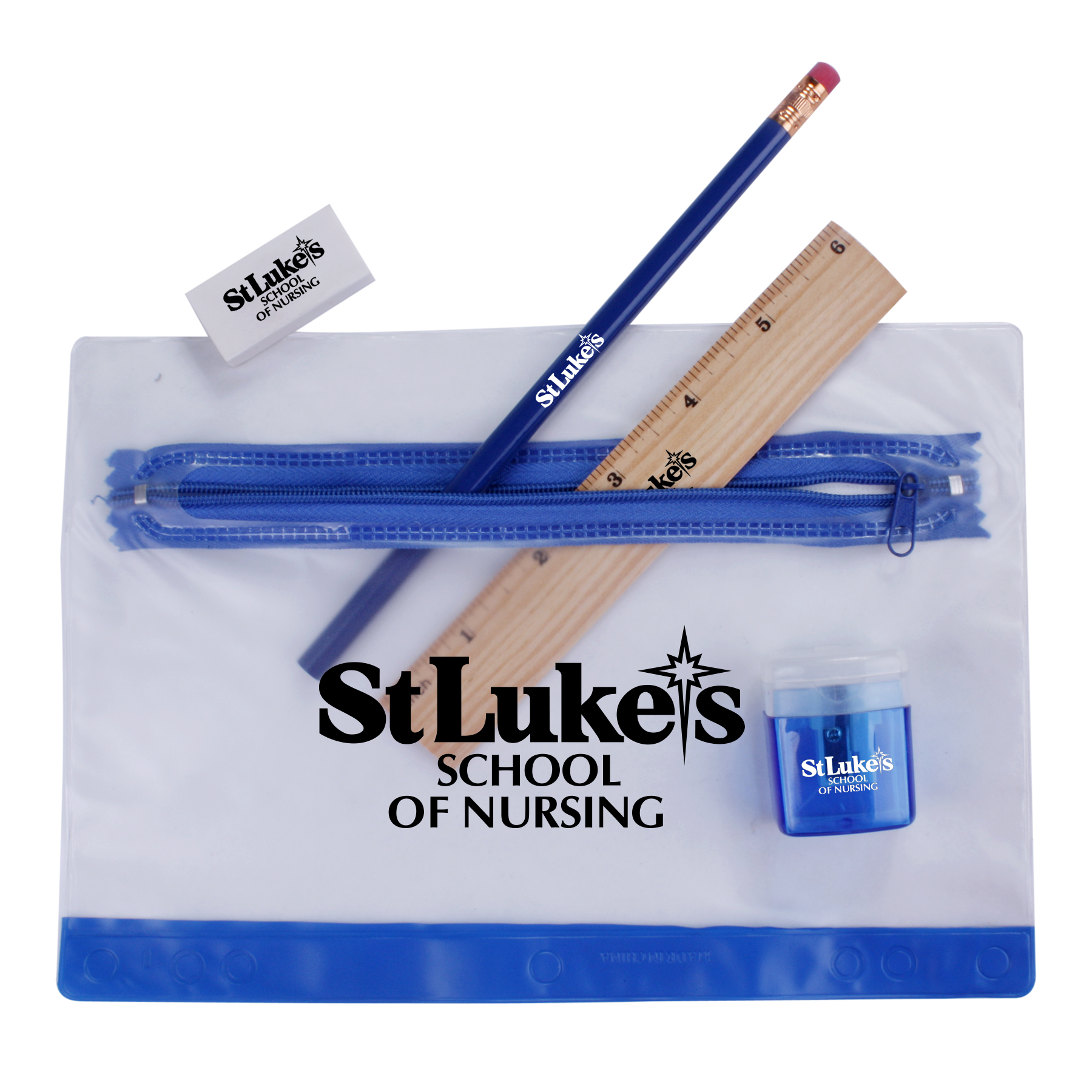 Free Shipping CLEAR TRANSLUCENT SCHOOL KIT 7