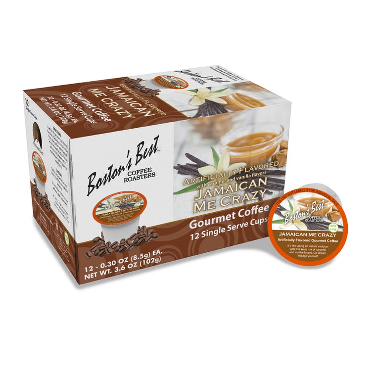 Jamaican Me Crazy Coffee Pods - Caramel/Vanilla Flavored 12 Pods/Box 1
