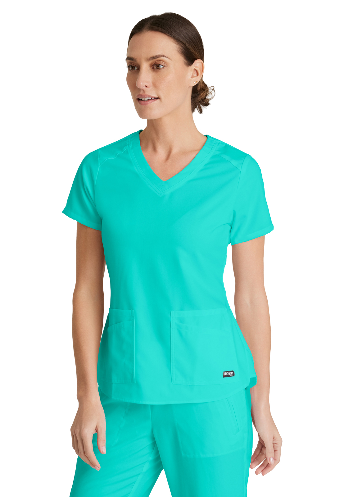 Grey's Anatomy Spandex Stretch - Women's Four-Pocket V-Neck Emma Scrub Top 62