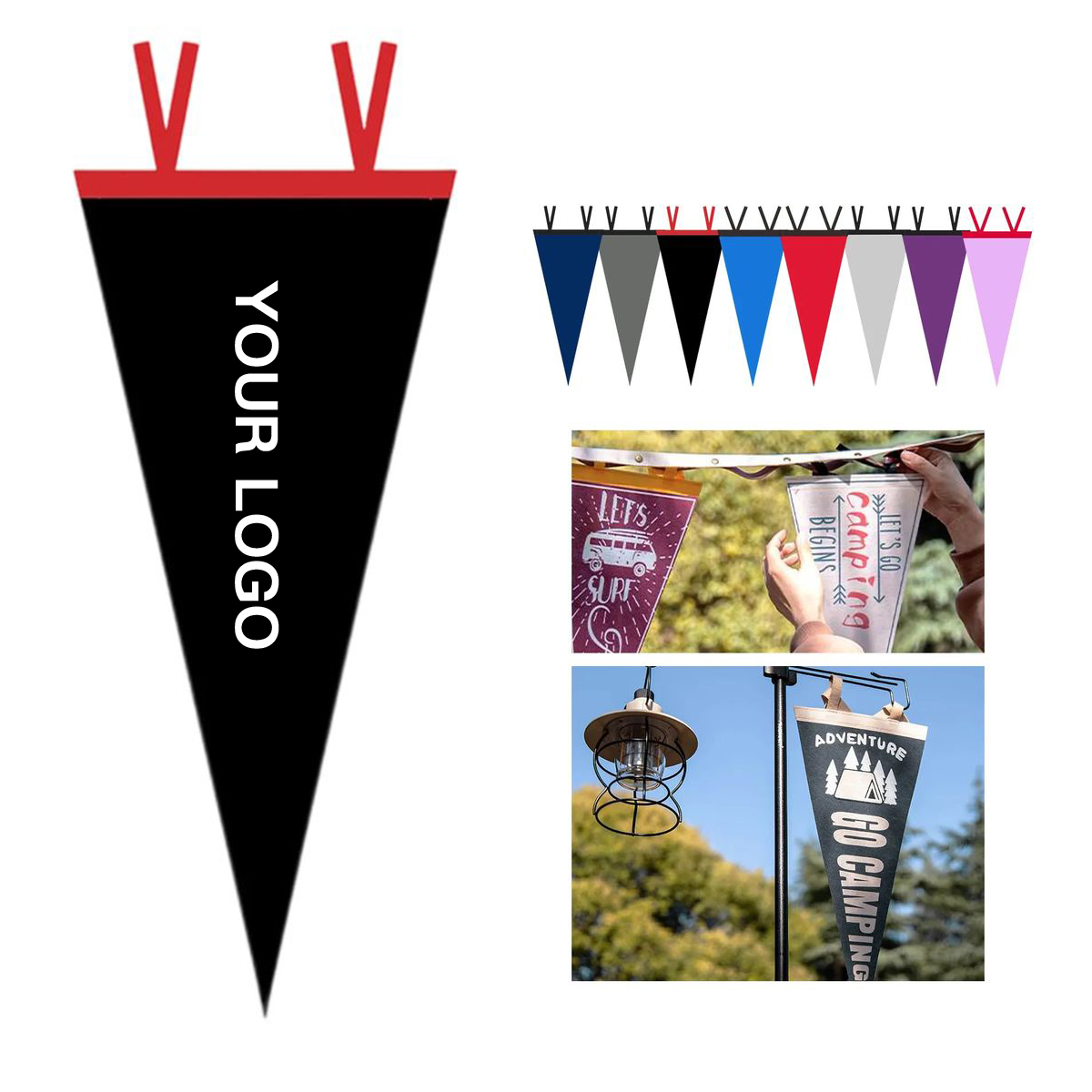Custom Felt Pennant 11.9 by 29.6 Inches Durable 2