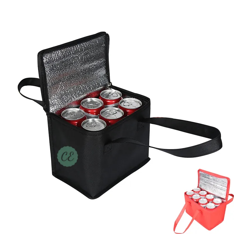 6 Cans Insulated Reusable Grocery Cooler Bag 2