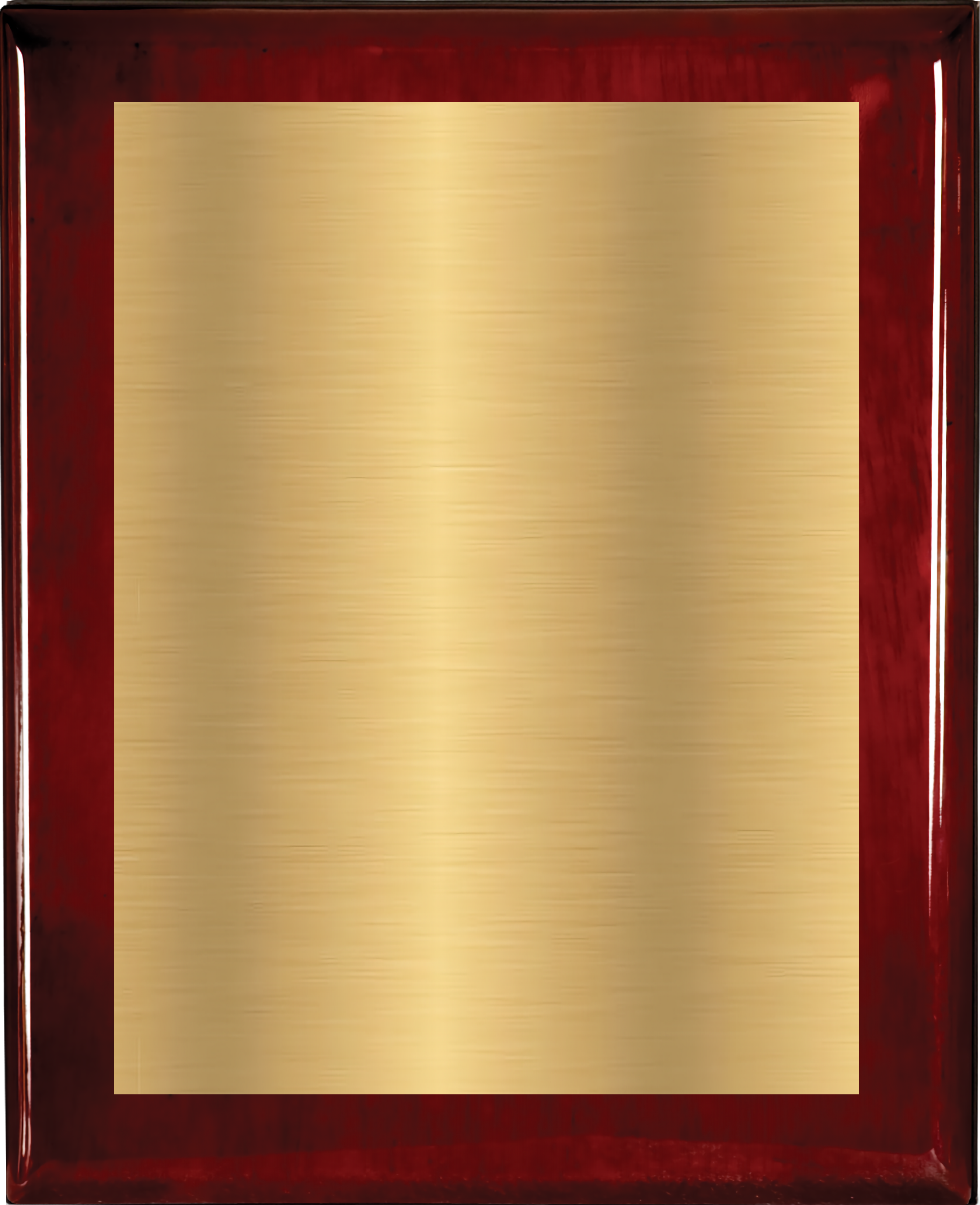 Rosewood Piano Finish Wood Plaque w/Single Engraved Plate 4