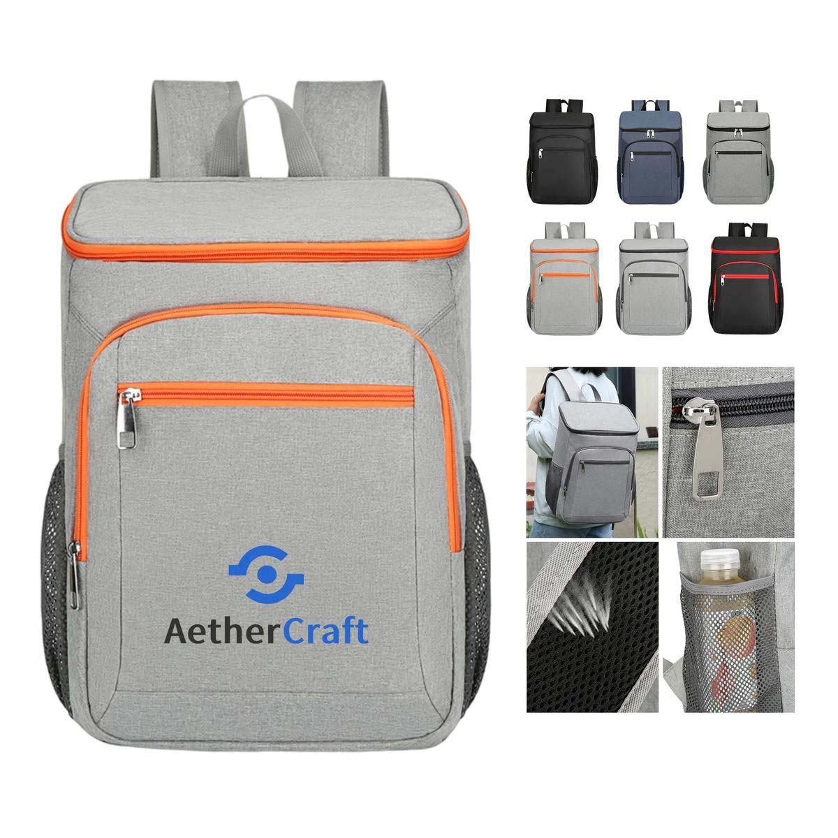 Water Repellent Oxford Backpack with Aluminum Lining 3