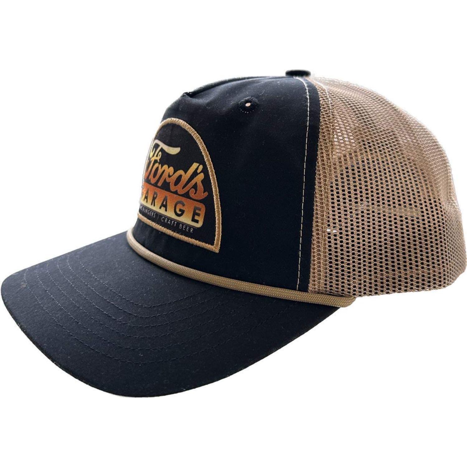 Premium Taslon & Mesh Fabric 5-Panel Rope Halfmoon Structured Cap with Snapback Closure 2