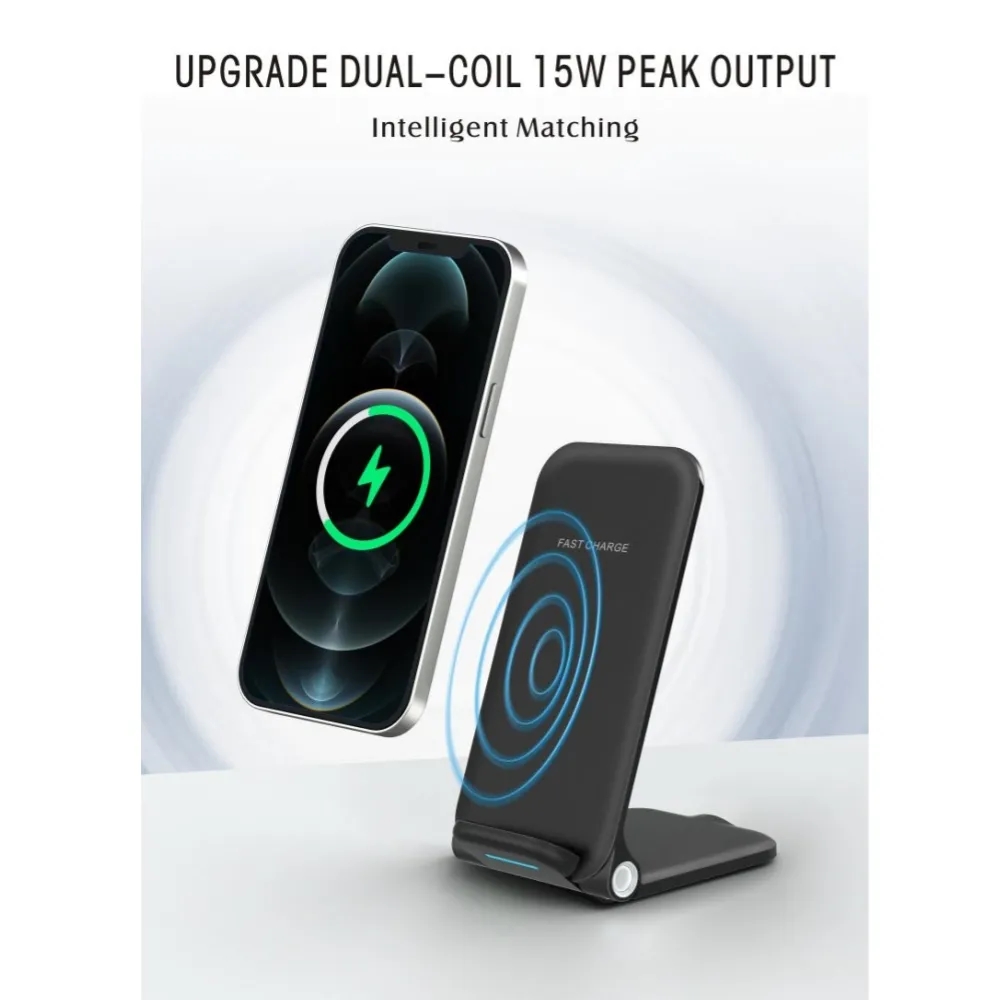 Basic Foldable 15W Wireless Charger Phone Stand 7