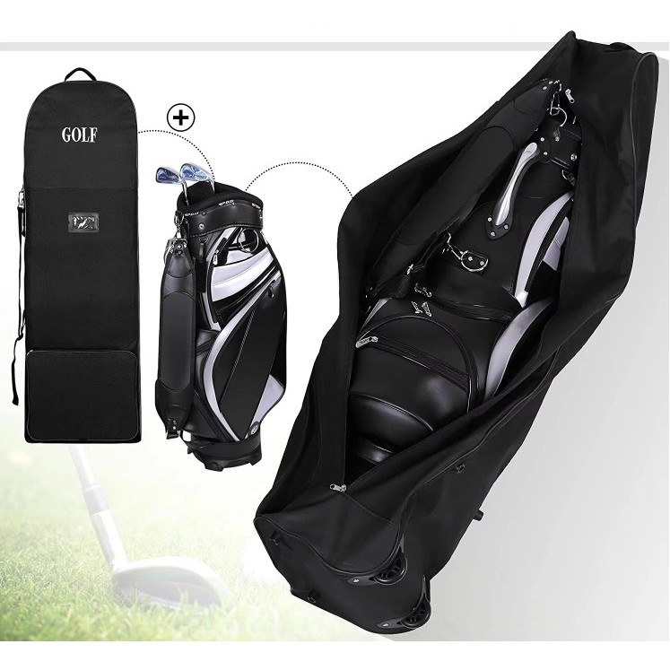 Foldable Golf Travel Plane Bags With Wheel 2