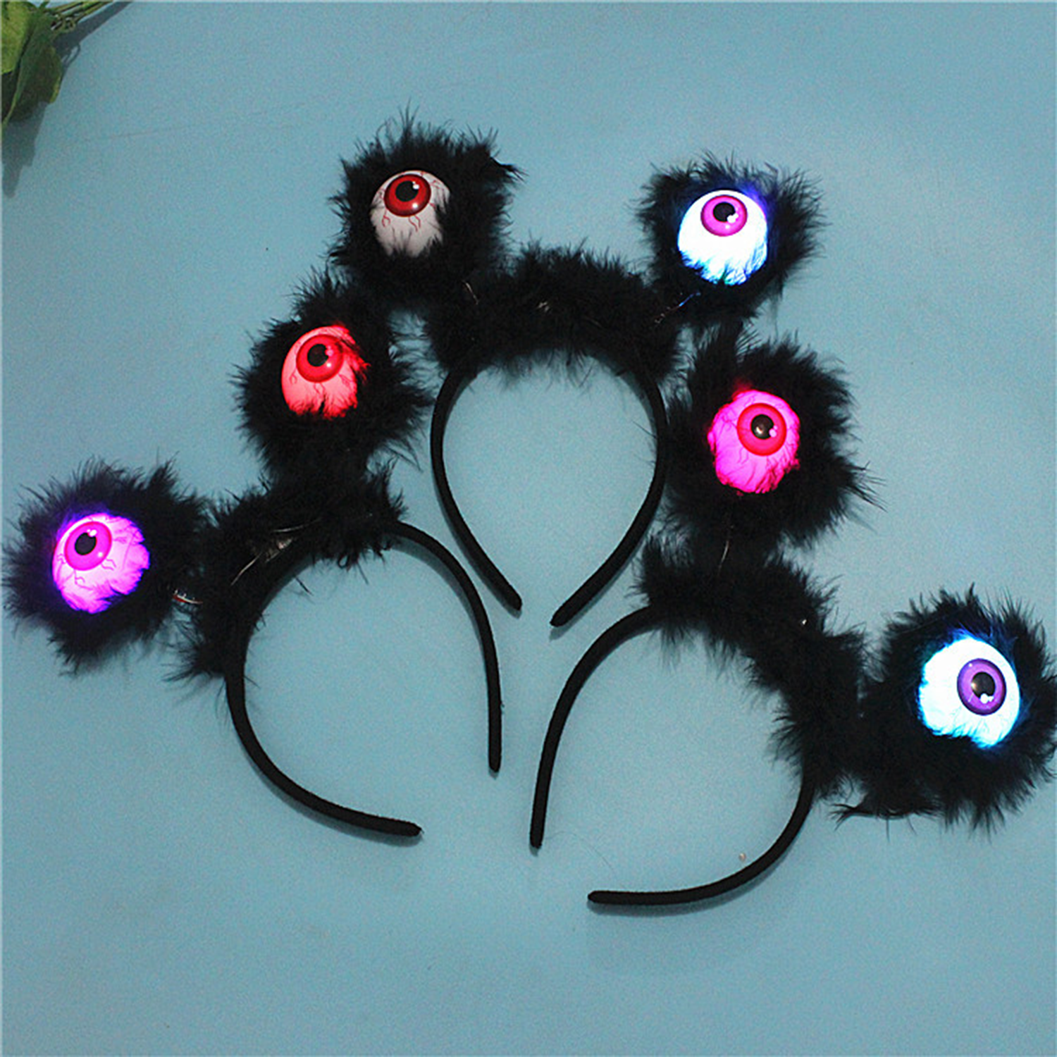 Halloween Light Up LED Glowing Eyeball Headband 3