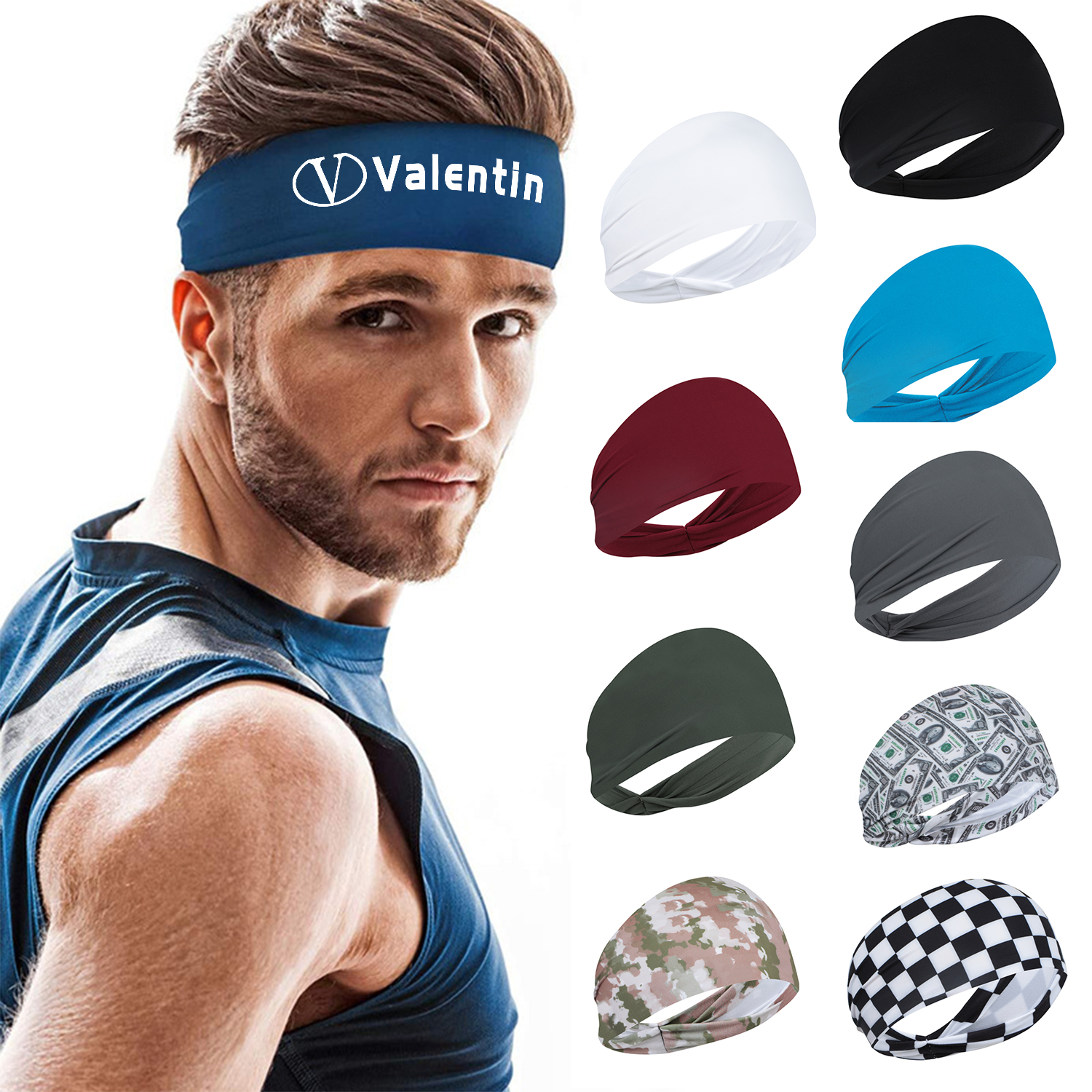 Headband For Men Women Yoga Running Fitness 3