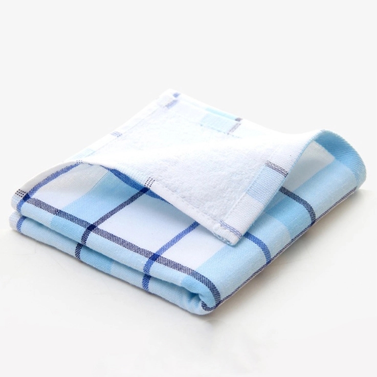 Custom Gift 100% Cotton Soft Plaid Hand & Face Towel 12