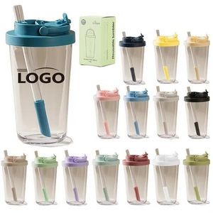 24oz Sippable Pearl Milk Tea Stretchable Straw Mug 4