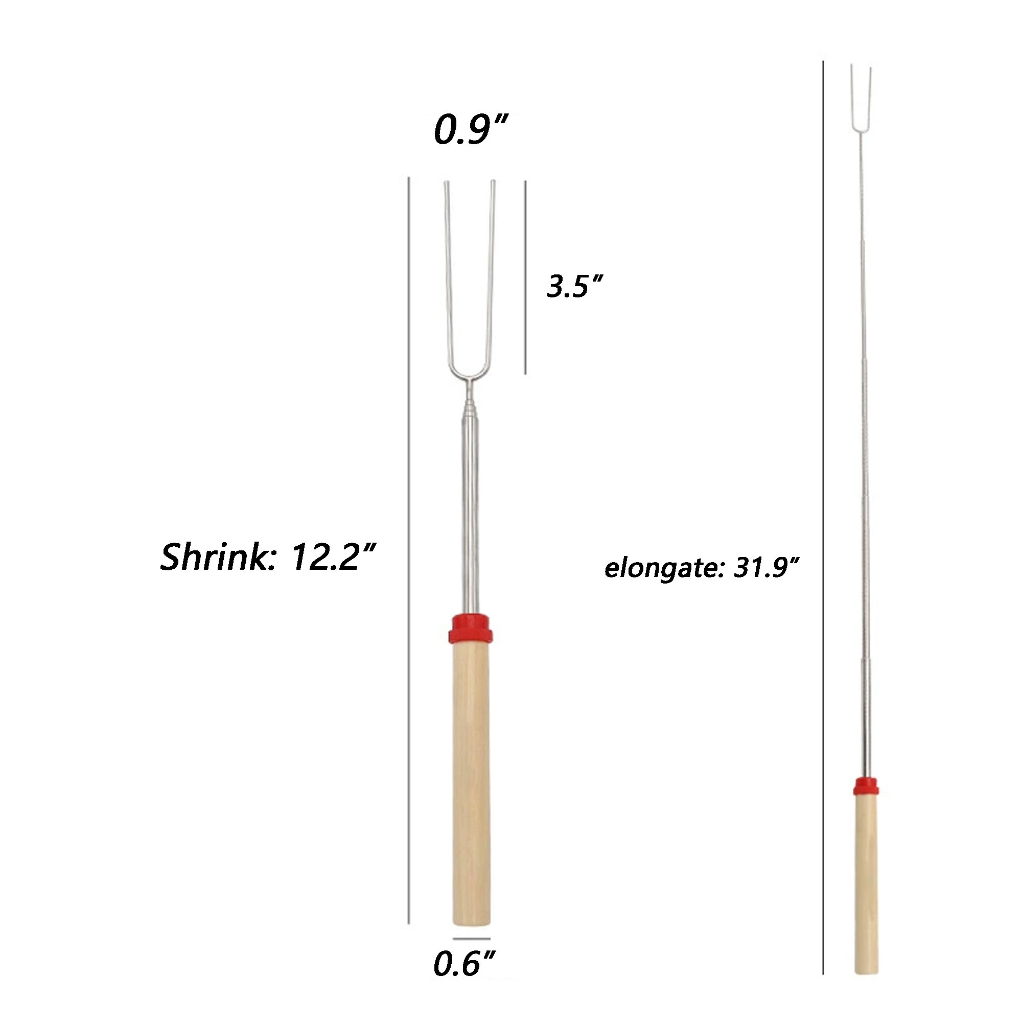 MOQ 50 pcs BBQ Fork Roasting Sticks 3