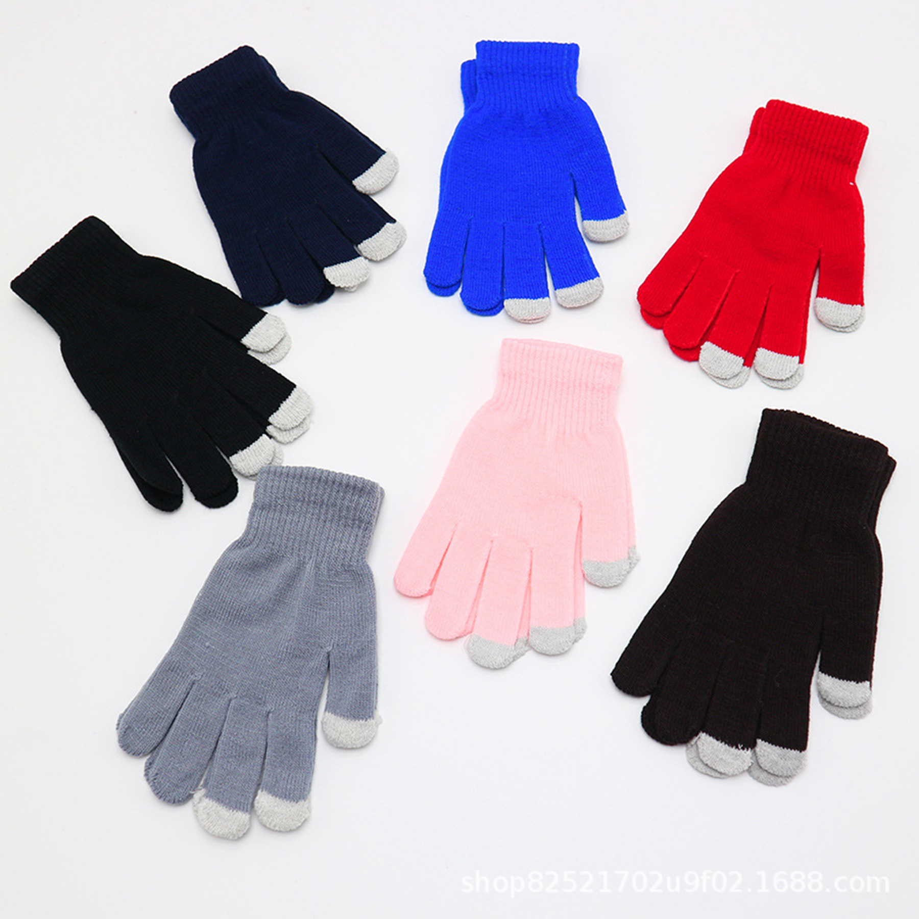 3 Finger Knit Touch Screen Gloves 1