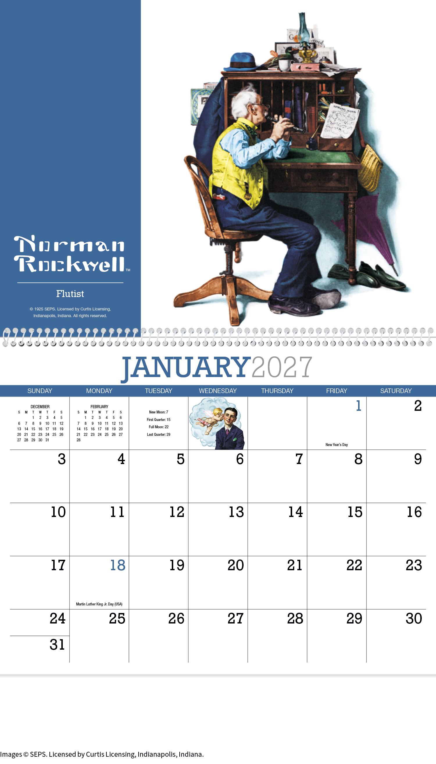 HotLine® Products Norman Rockwell Appointment Calendar - Spiral 75
