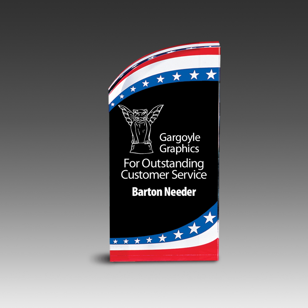 Freedom Award w/Patriotic Graphic (3"x7"x1") 1