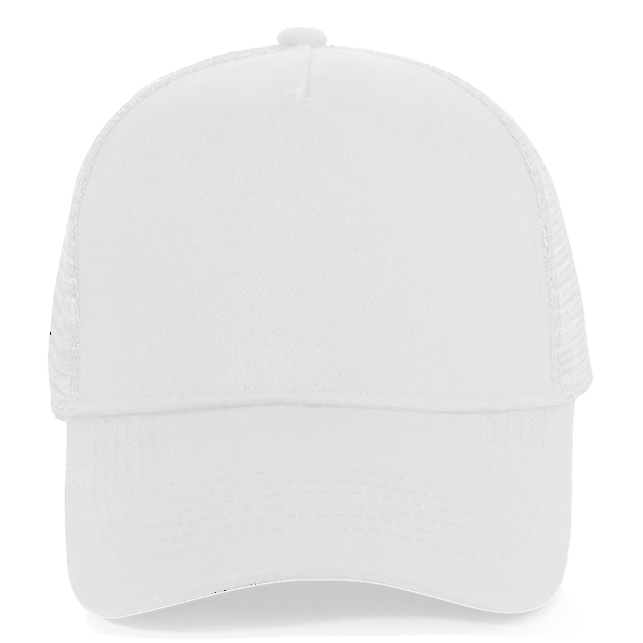 Stock Solid Color Cotton 5-Panel Trucker Cap 9
