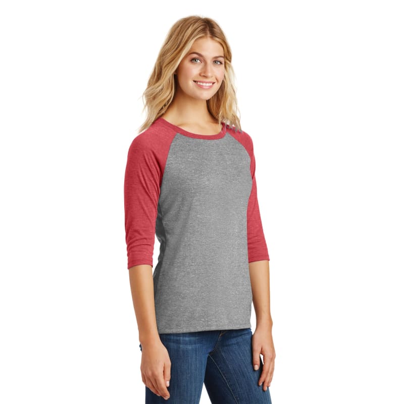 District Women's Perfect Tri 3/4-Sleeve Raglan. 26