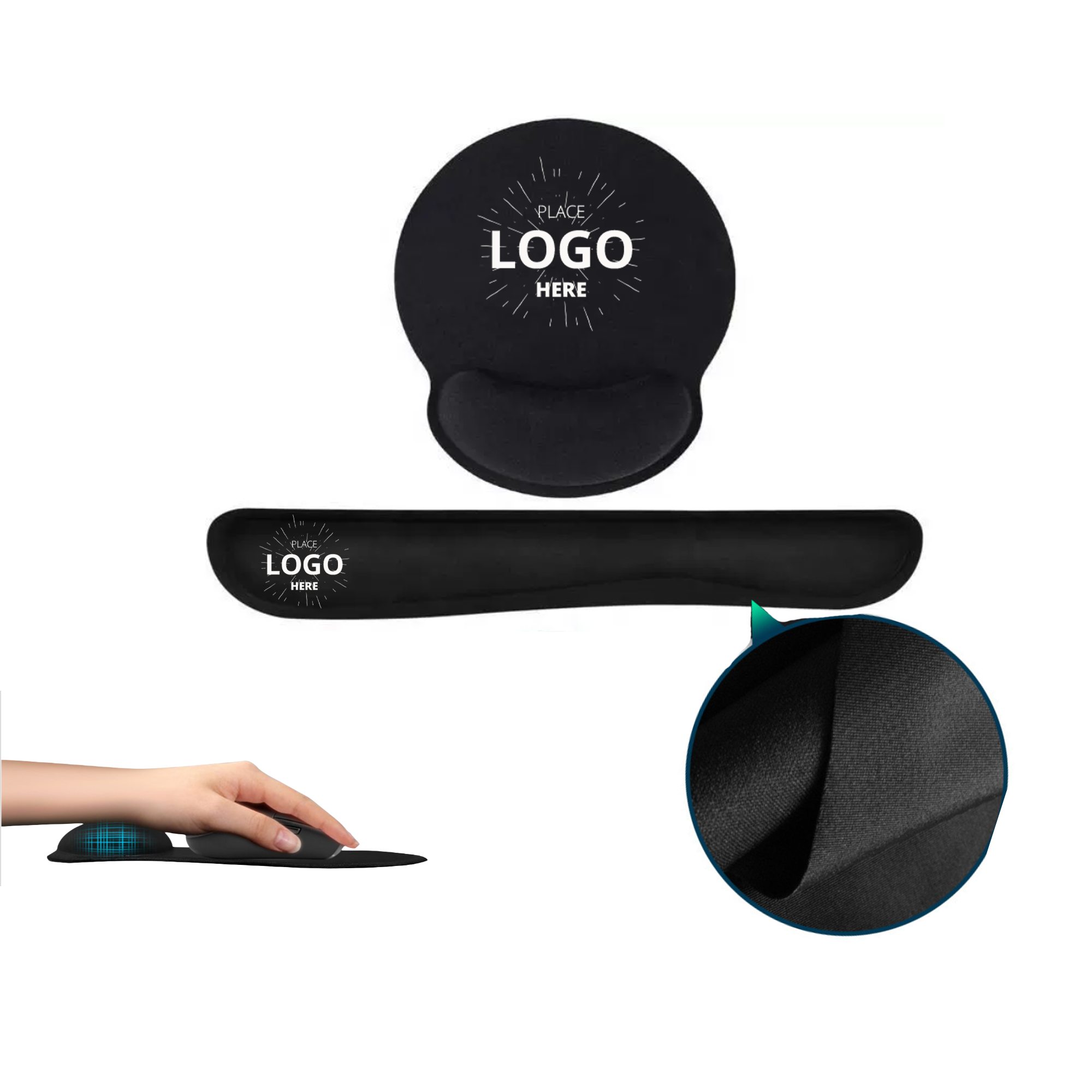Memory Foam Wrist Rest Mouse Pads 3