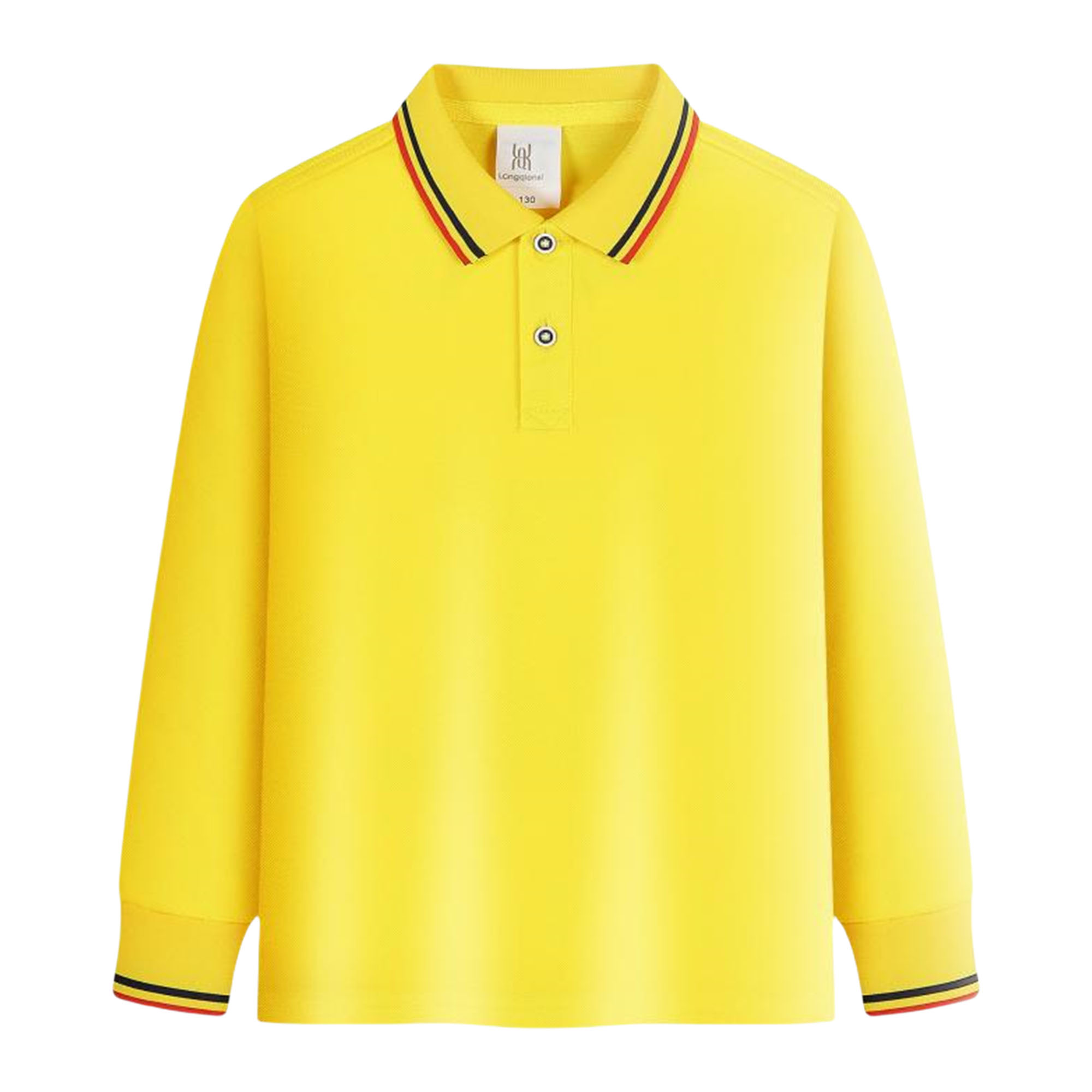 Custom Kids Polo Shirts Long Sleeve T-Shirts for Fall Boys Girls 5
