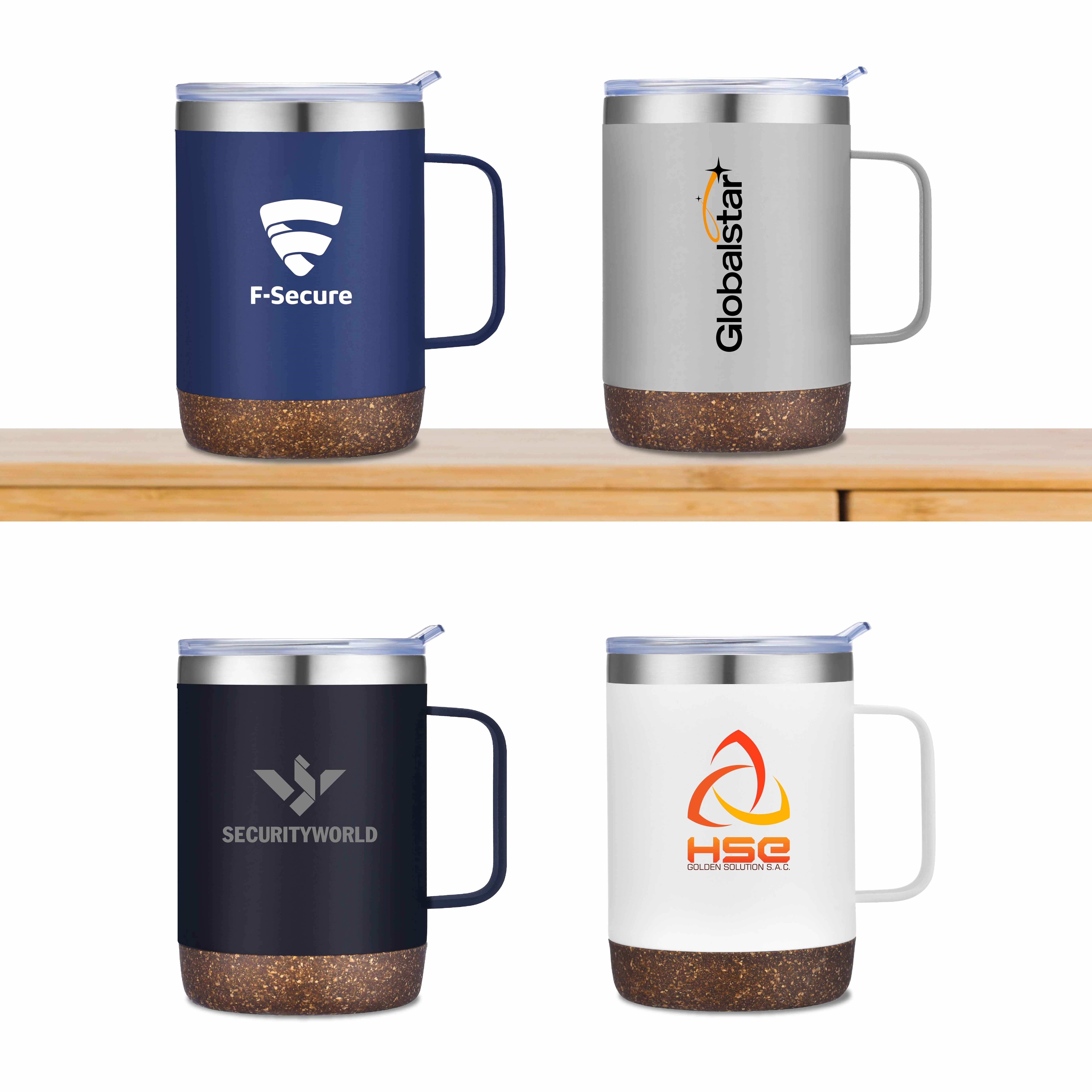 COOSA - 12 OZ VACUUM SEALED MUG WITH CORK BOTTOM 3