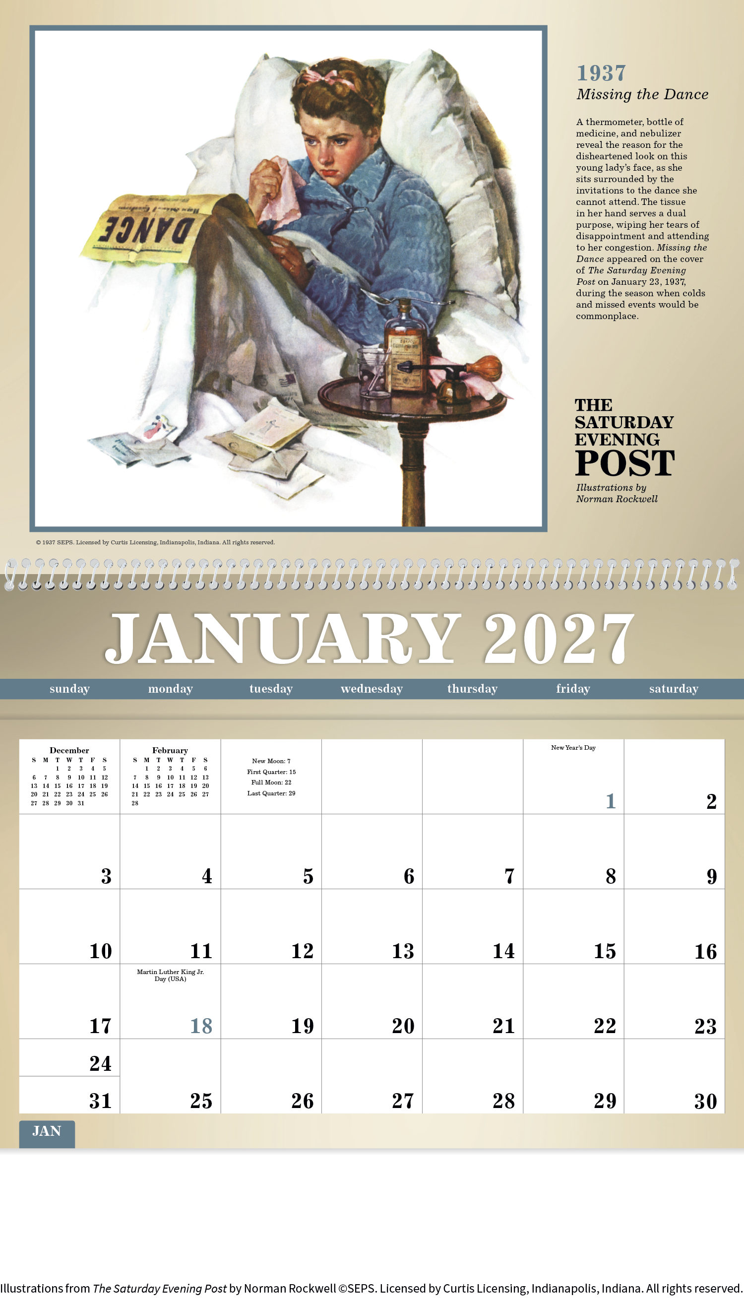 Triumph® Calendars The Saturday Evening Post Deluxe Pocket Calendar 43
