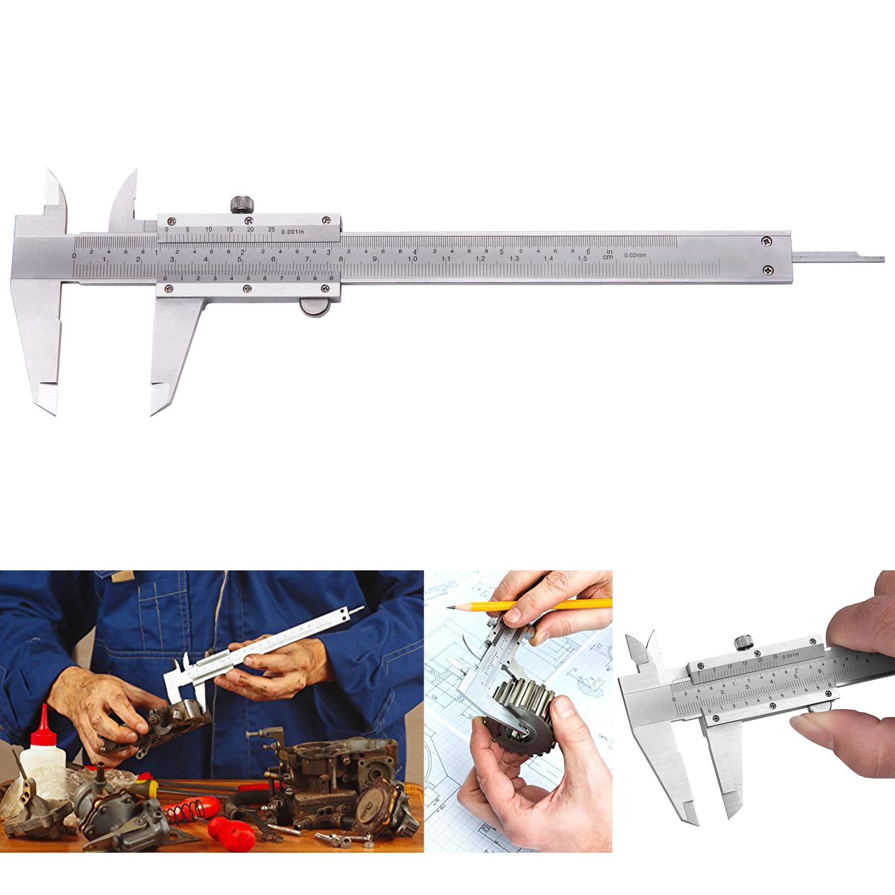 6" Stainless Steel Non Digital Caliper 3