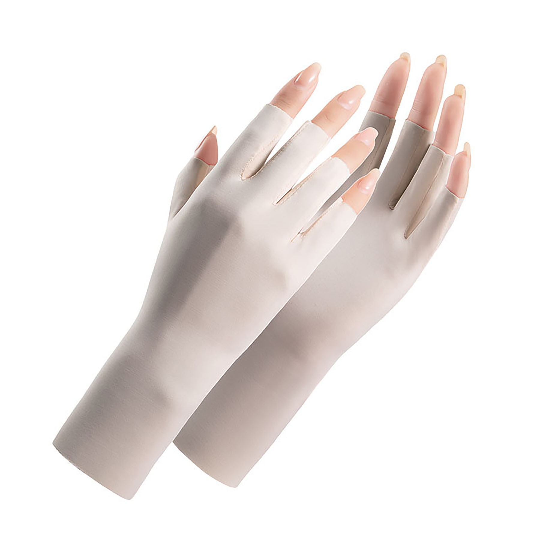 Women Sunblock Fingerless Gloves 5