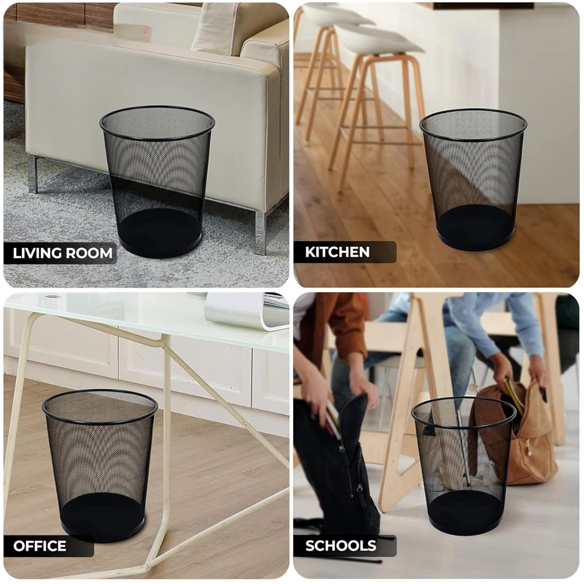 Round Mesh Wastebasket 5