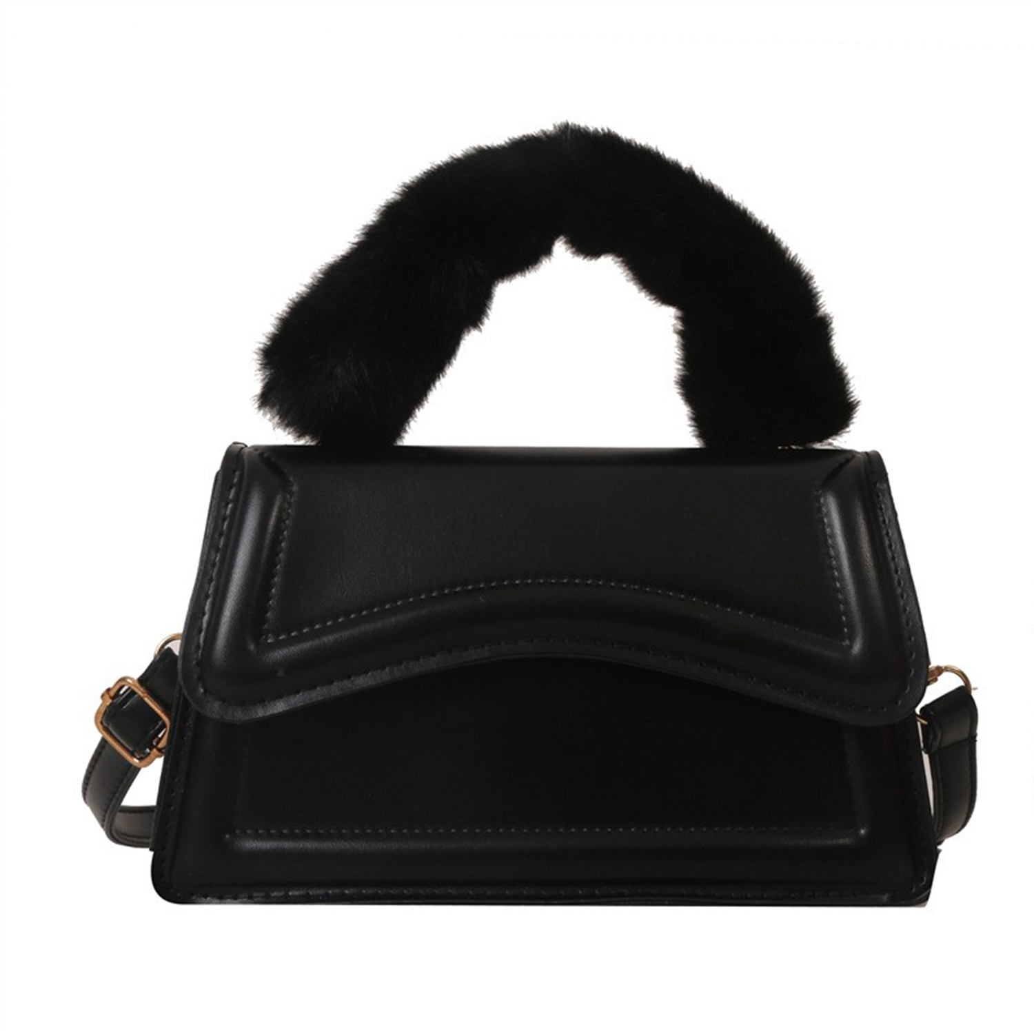 PU Solid Color Portable Diagonal Bag 9