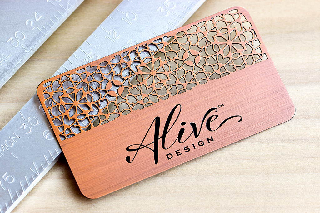 Copper Finish Metal Business Cards 7