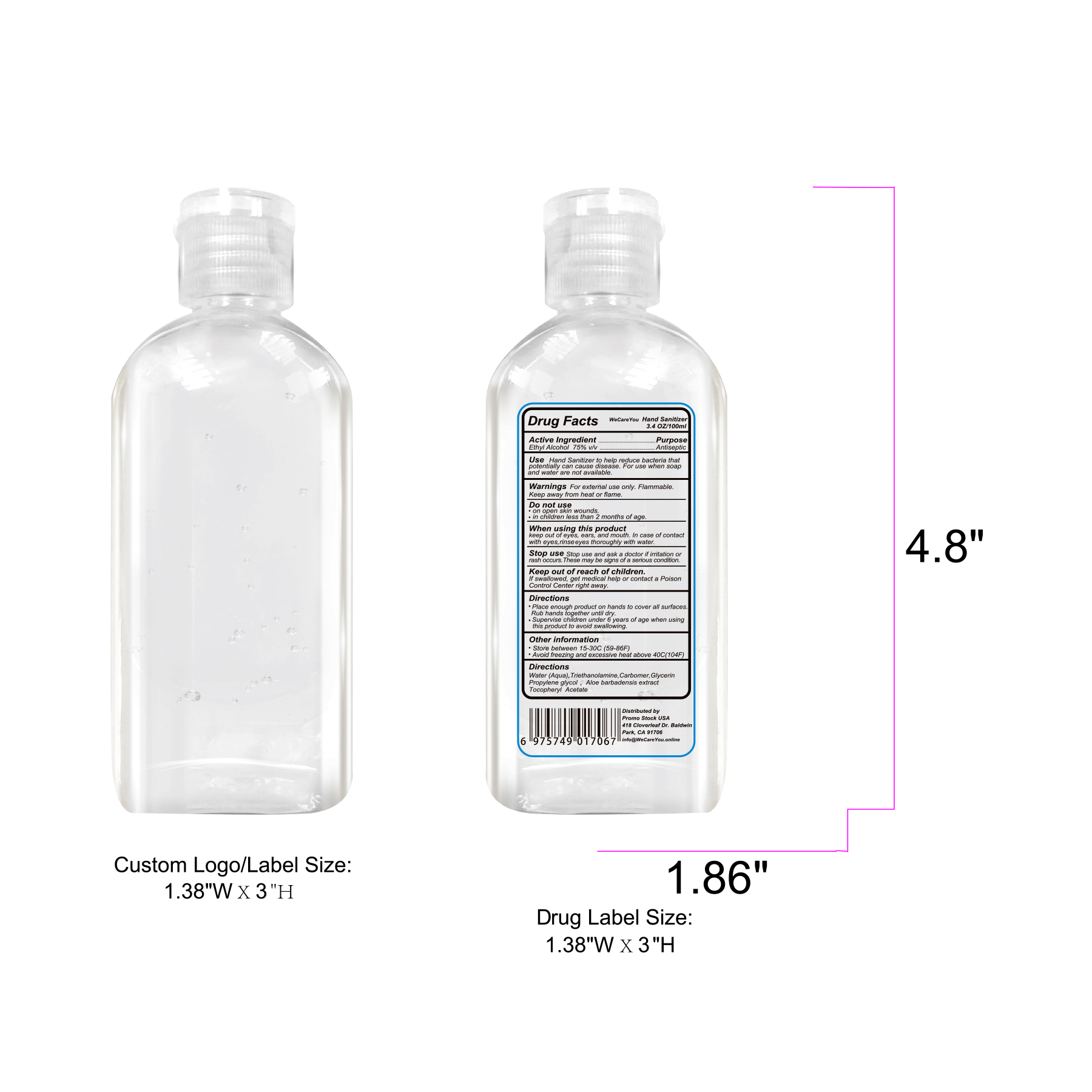 3.4OZ Gel Hand Sanitizer 2