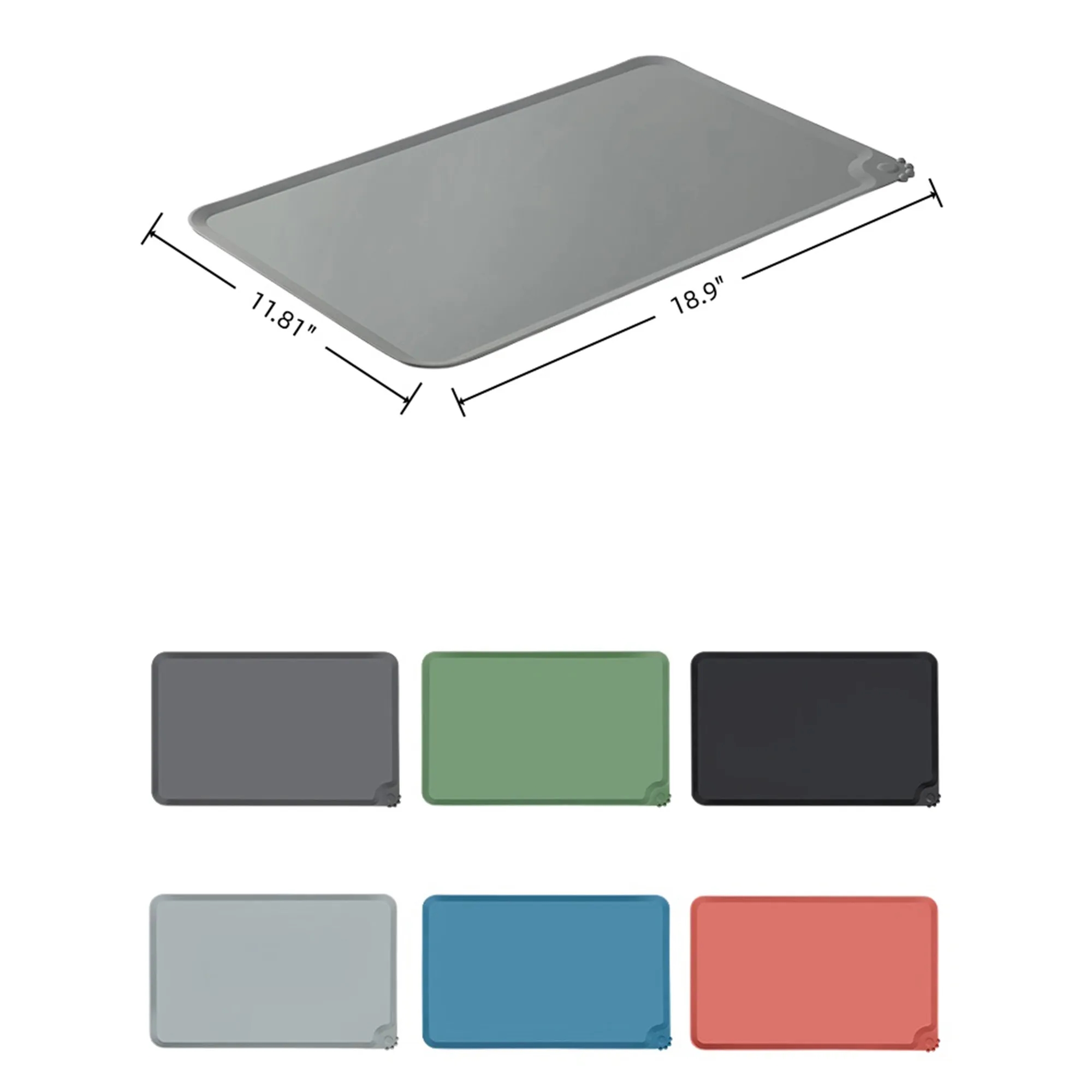 Silicone Pet Feeding Mat, Spill Proof, Non Slip, Easy Clean 2