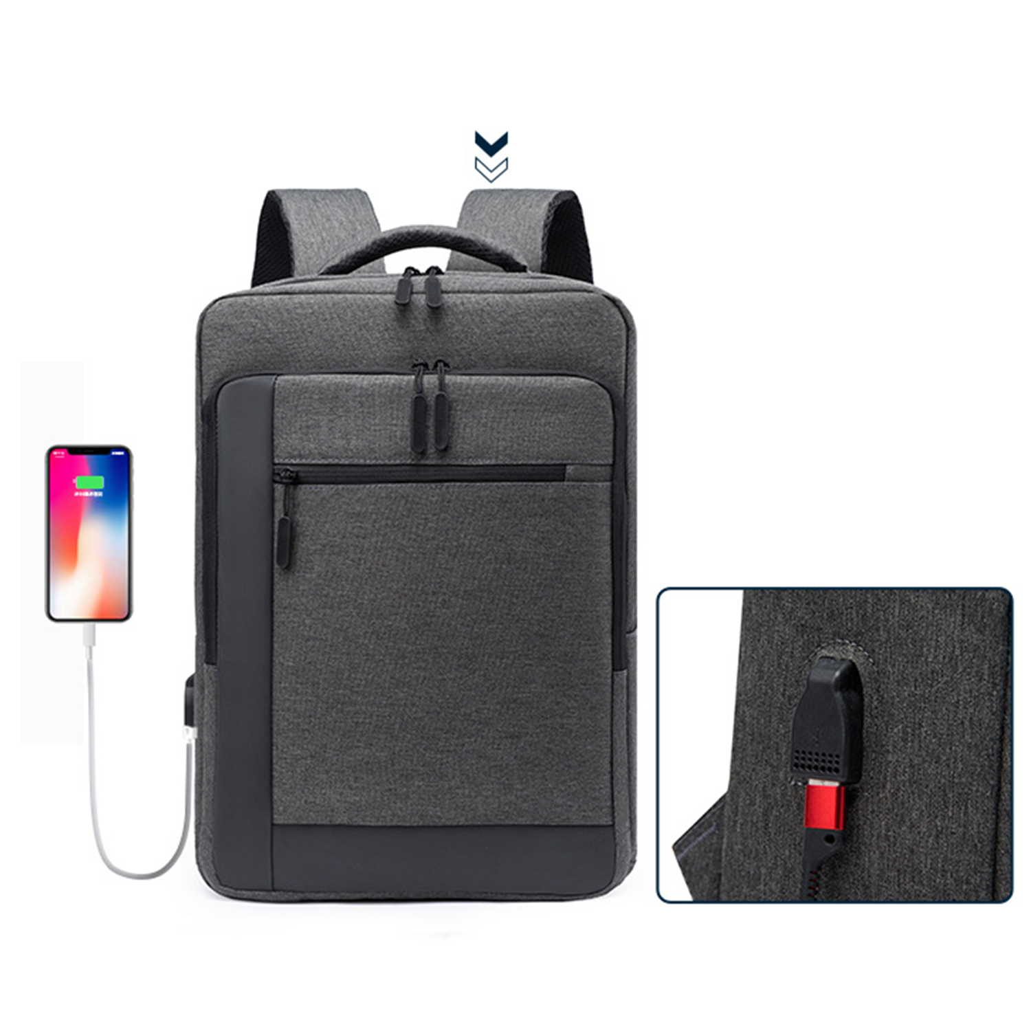 Smart Work Backpack with USB Charging Port 2