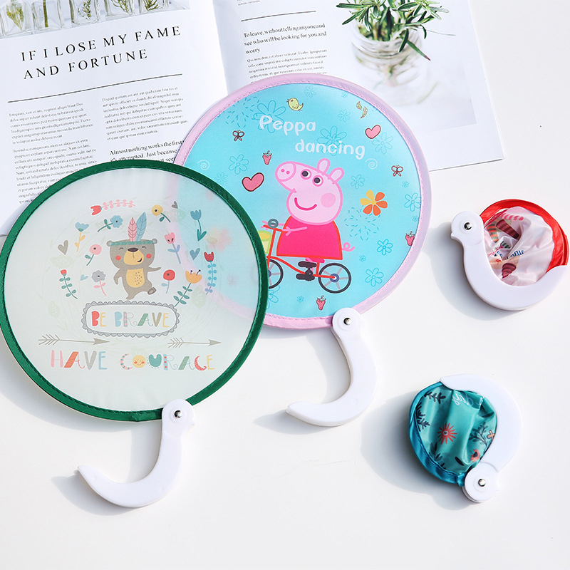 Japanese Style Handheld Round Folding Fan 11