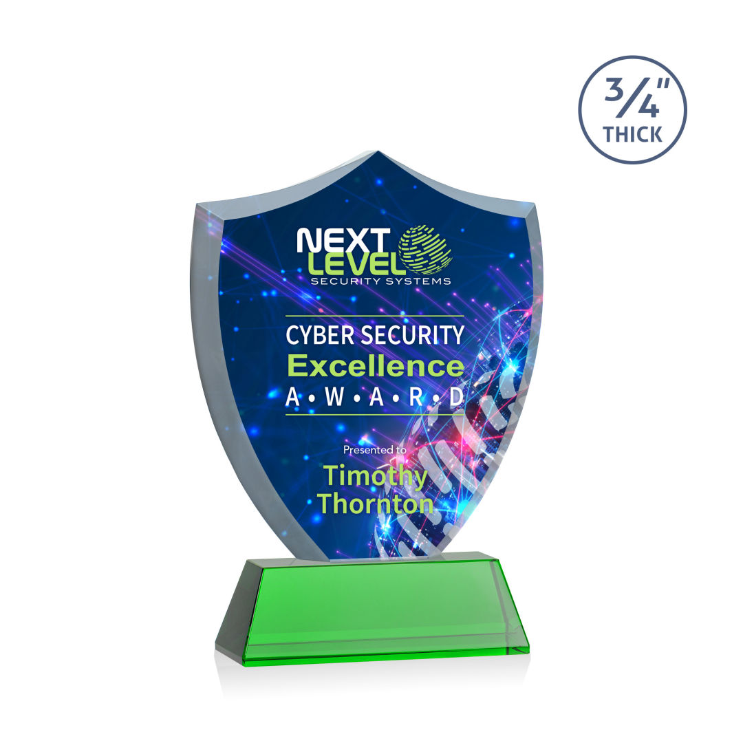 Scudo Shield VividPrint™ Award on Newhaven - Green 5
