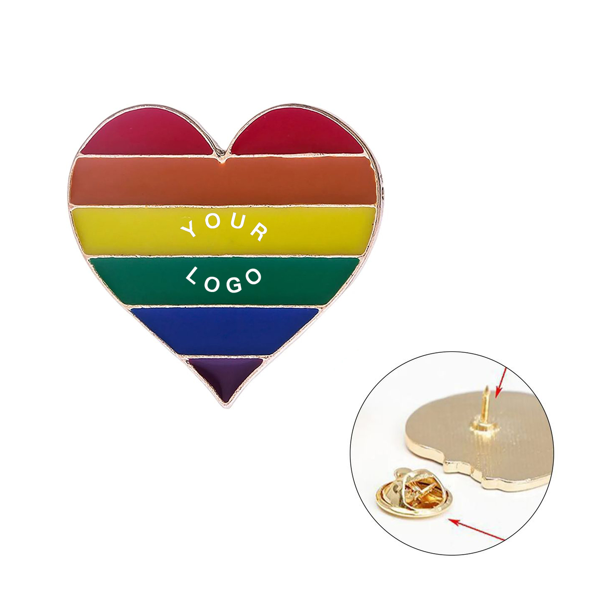 Rainbow Design Pin Zinc Alloy for Parades and Pride 1