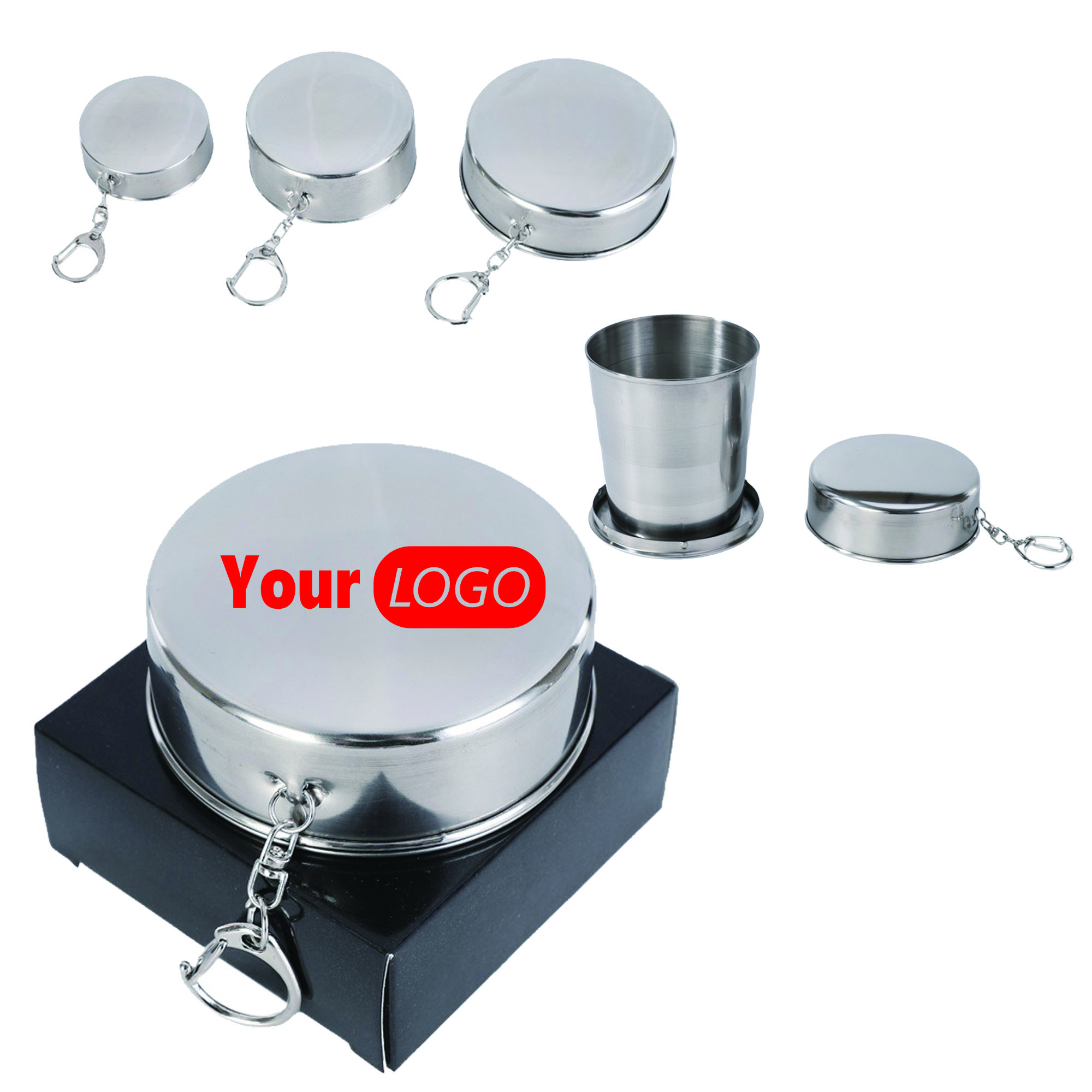 Stainless Steel Folding Telescopic cup Full Color 1
