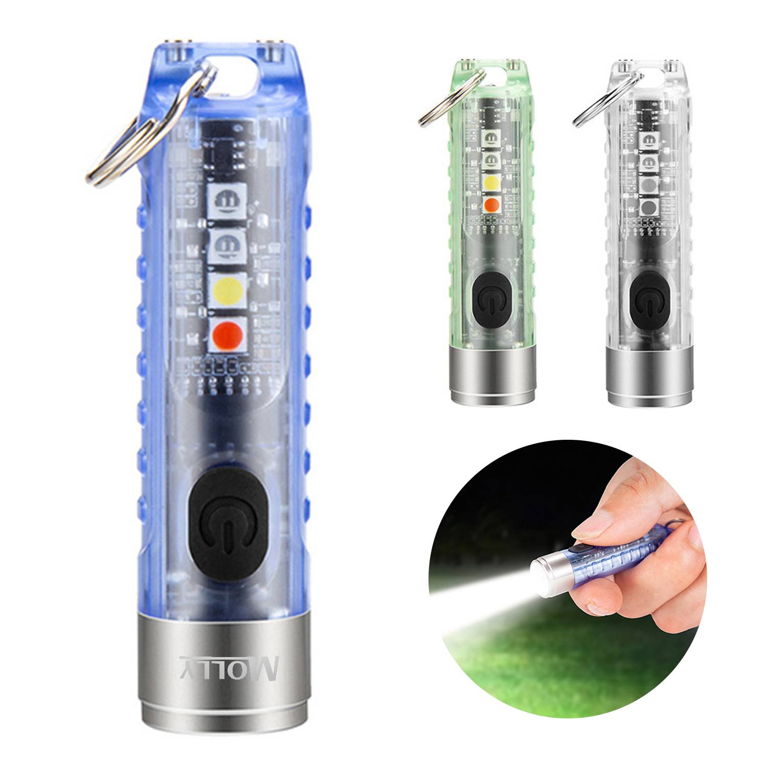 Rechargeable Mini Flashlight w/ Keychain 8
