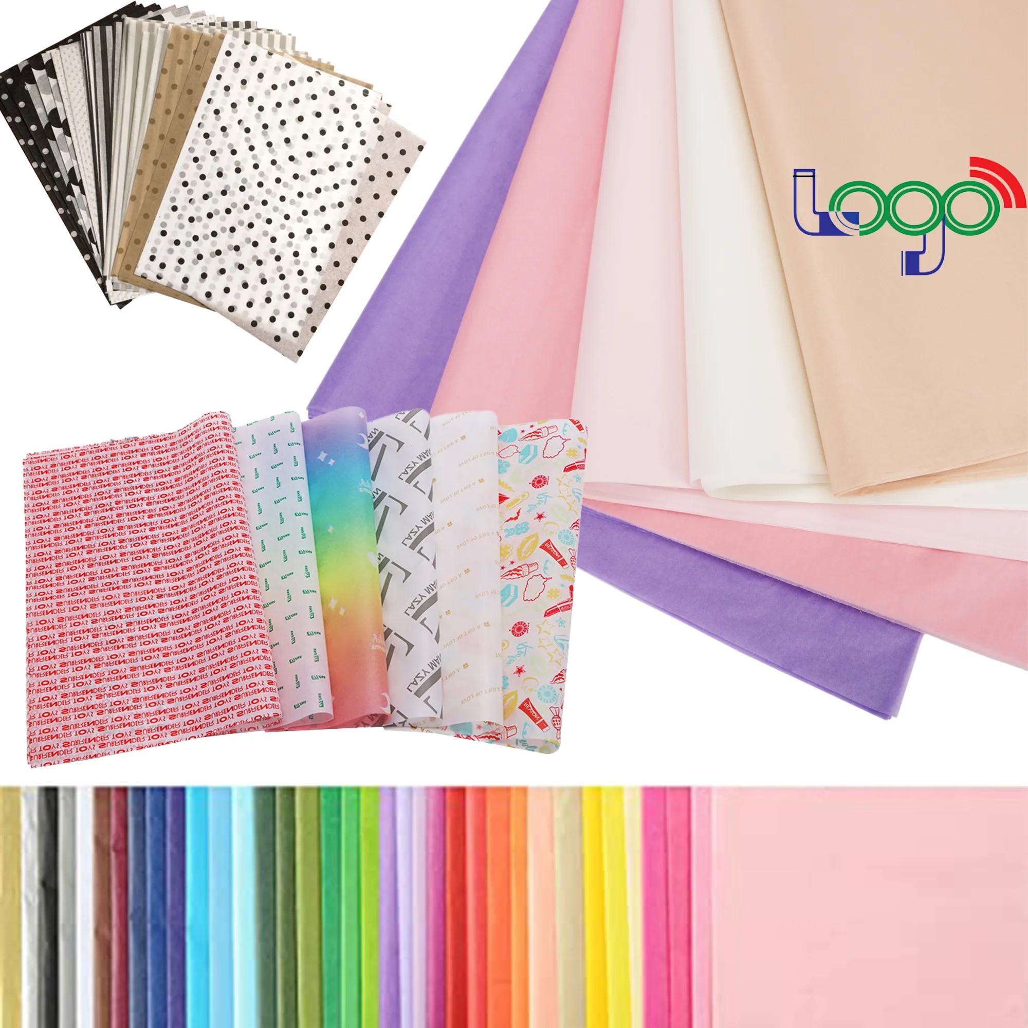 100PCS Multicolor Wrapping Tissue Paper Decorative Gift 1